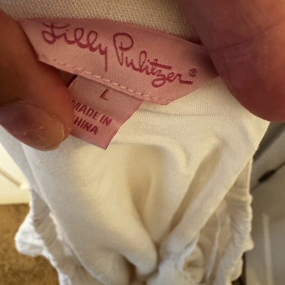 Lilly Pulitzer White dress with fringe at bottom - Picture 4 of 4